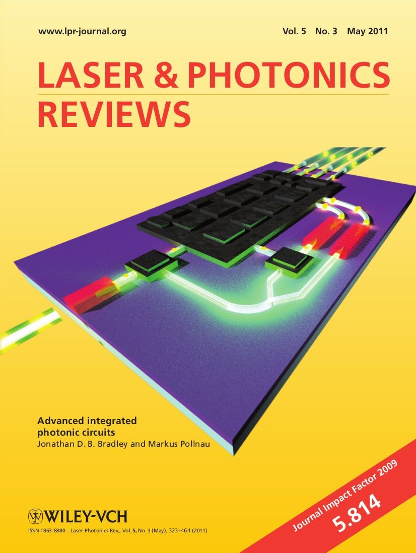 Cover of Laser & Photonics Reviews May 2011