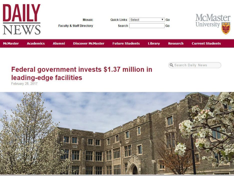 McMaster Daily News Article Feb 2017